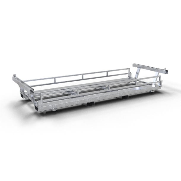 Twin pallet | for 30 mobile fences | and 30 base plates